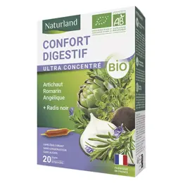 Naturland Confort Digestif Détoxifiant Bio 20 ampoules