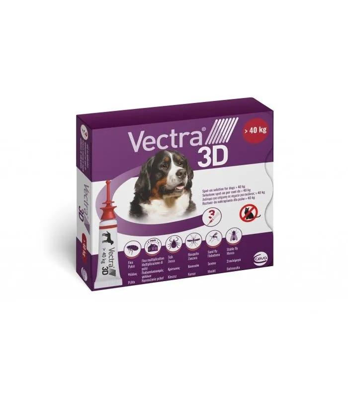 Vectra 3d Rosso Spot-On Cani Superiori a 40 Kg  3 Pipette