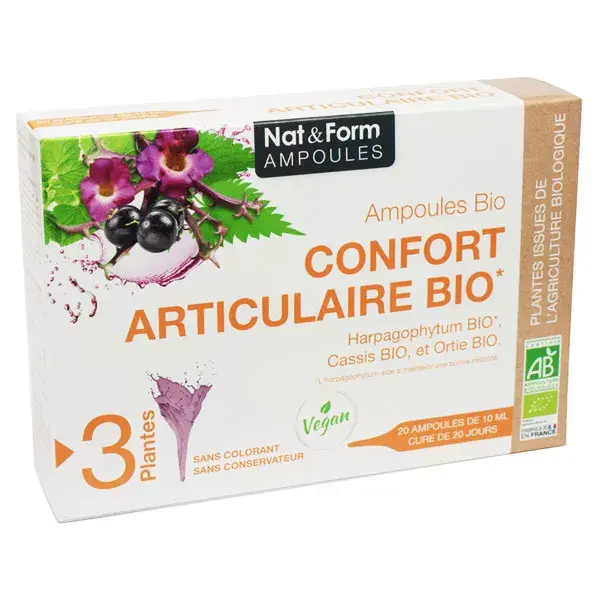 Nat & Form Organic Joint & Muscle Comfort Vials 20 x 10ml 