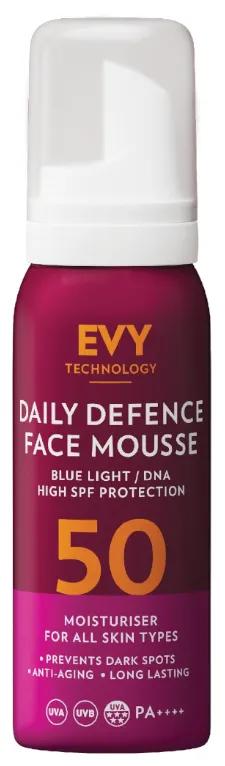 Evy Technology Mousse Visage Défense Quotidienne SPF50 75 ml
