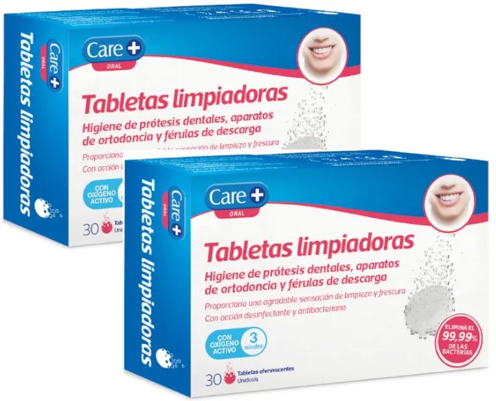 Care+ Effervescent Cleansing Tablets for Dentures 2x30 units