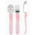 Twistshake Pastel Pink Steel Cutlery Set +12m