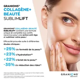 GRANIONS - Collagene Marin Poudre Beauté SUBLIMLIFT - Goût Cerise - 10 sachets