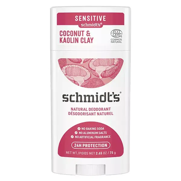 Schmidt's Sensitive Deodorant Stick Coconut Clay 58g