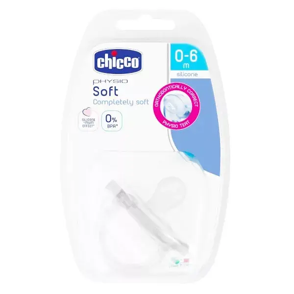 Chicco Physio Forma Soft Sucette Tout Silicone +0m Transparent