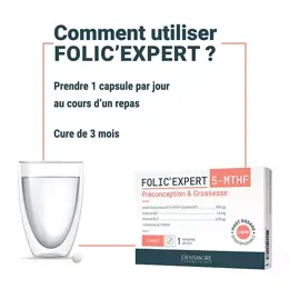 Densmore FOLIC'EXPERT La nouvelle génération d'Acide Folique 5-MTHF - 1 mois