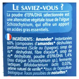 La Mandorle Boisson Instantanée en Poudre Lait d'Amande Omega Bio 400g