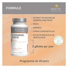 Biocyte Ginseng 5 Fort 40 gélules