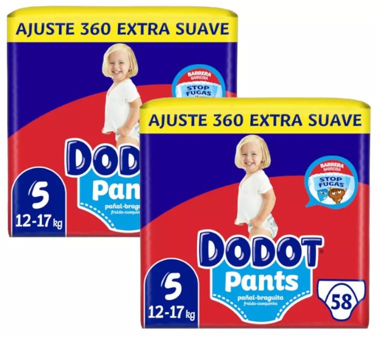 Dodot Pants Luierslipjes T5 (12-17 kg) 2x58 stuks