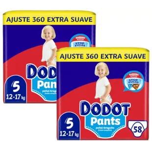 Dodot Pants Fralda-Calcinha T5 (12-17 kg) 2x58 unidades
