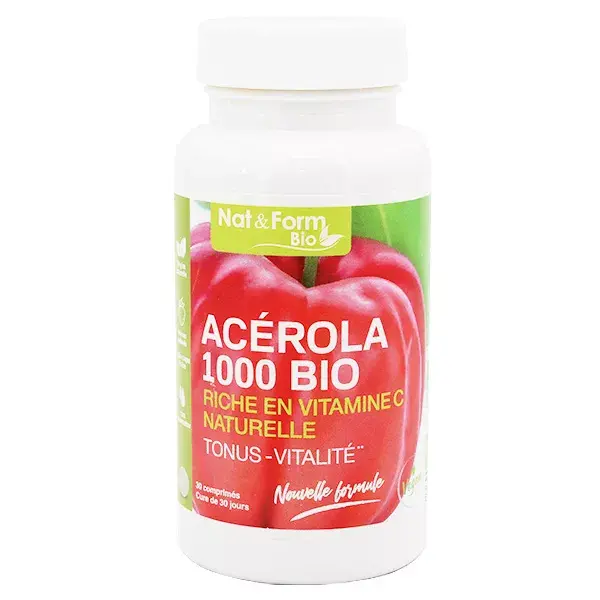 Nat & Form Acerola 1000 Bio 30 comprimidos 