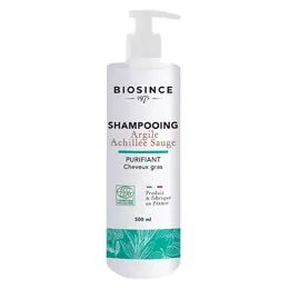 Biosince 1975 Shampoing Purifiant Argile Achillée Sauge Bio 500ml