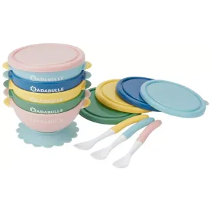 Tigelas Antiderrapantes Badabulle 5 un + Colheres Flexíveis 3 un