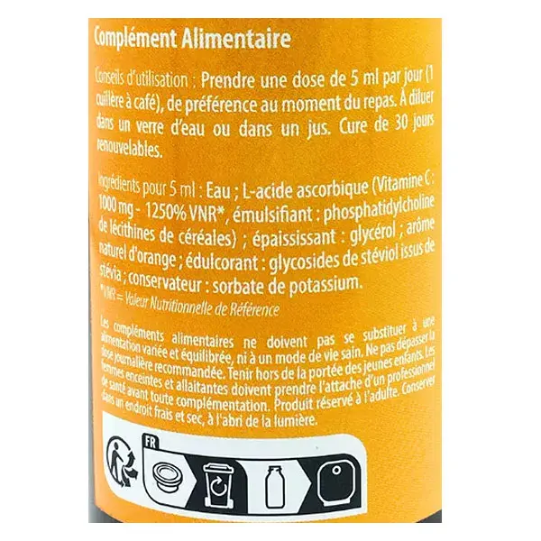 Liquamine Vitamine C 1000mg Liposomale Liquide 150ml