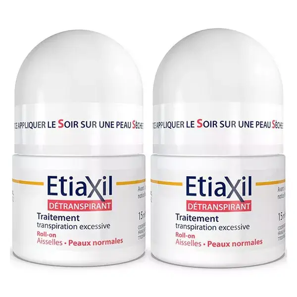 ETIAXIL Déodorant Détranspirant Transpiration Excessive EXTREME Lot de 2 x 15ml
