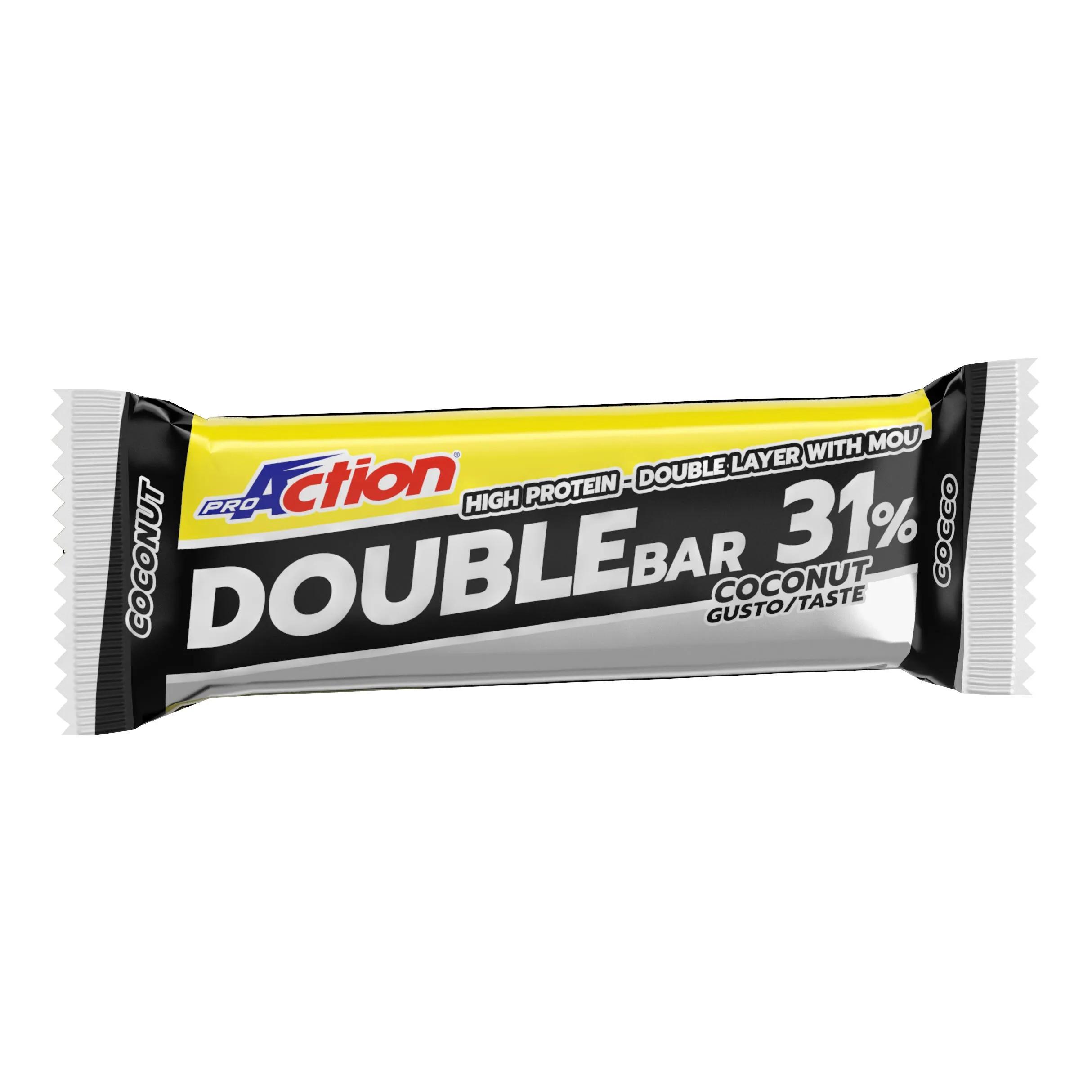 ProAction Double Bar 31% Barretta Proteica Gusto Cocco Caramello 60 g