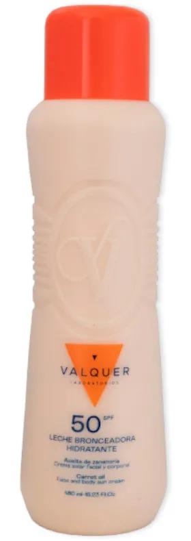 Valquer Hydraterende Bruiningsmelk voor Gezicht en Lichaam SPF 50 480 ml