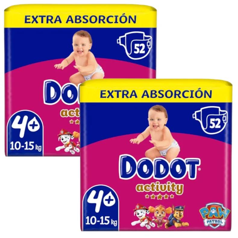 Dodot Couches d'Activité Extra T4+ (10-15 Kg) 2x52 unités