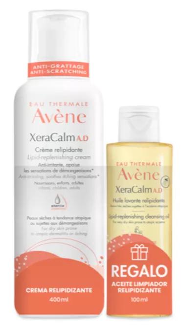 Avène Xeracalm A.D. Rückfettende Creme 400 ml + Reinigungsöl 100 ml