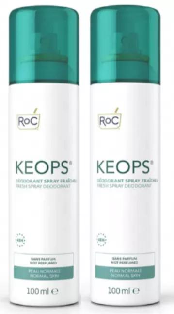 Roc Keops Desodorante Spray Fresco 2x100 ml