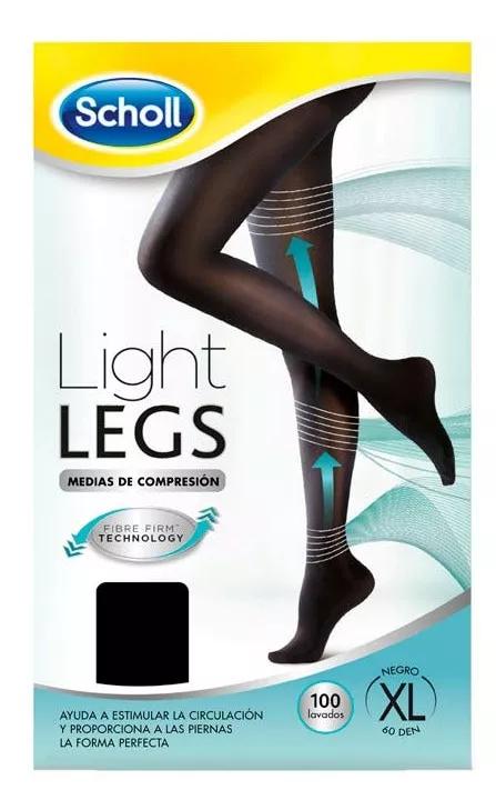 Scholl Light Legs Medias de Compresion 60 Den Negro Talla XL
