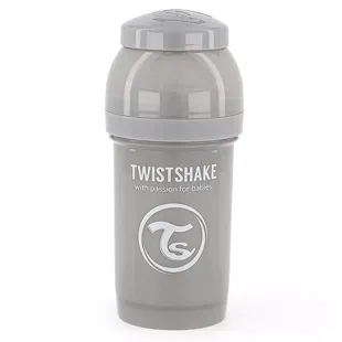 Twistshake Biberon Anti-Colica Grigio Pastello +0m 180ml