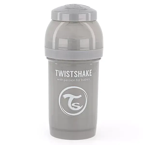 Twistshake Biberon Anti-Colique Gris Pastel +0m 180ml