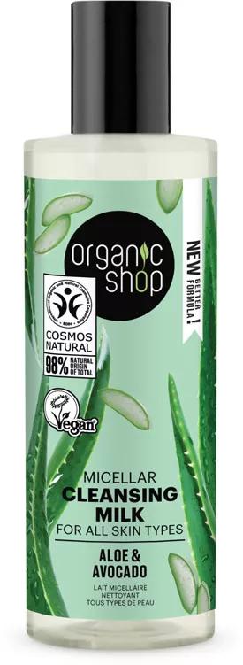Organic Shop Leite de Limpeza a Micelar Aloe e Abacate 150 ml