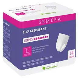 Marque Verte Semesa Slips Absorbants Super Taille L 14 unités