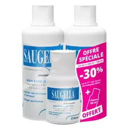 Saugella Dermoliquide Lot de 2 x 500ml + 100ml Offert