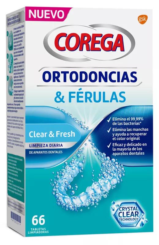 Corega Ortodoncias & Férulas Tabletas Limpiadoras 66 uds