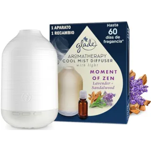 Glade Aromatherapy Zen Lavendel- und Sandelholzdiffusor, 1 Gerät + 1 Nachfüllung