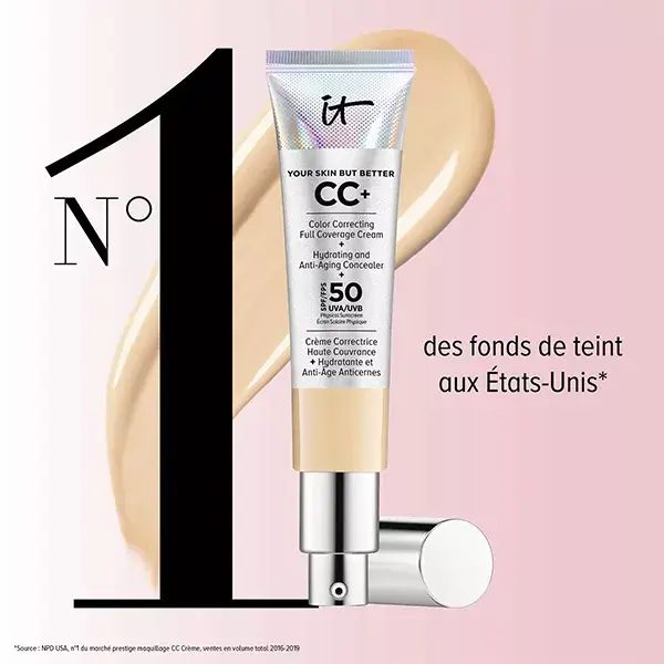 IT Cosmetics Fond de Teint Your Skin But Better CC+ Oil Free Matte Crème Correctrice Mate SPF40 Light 32ml
