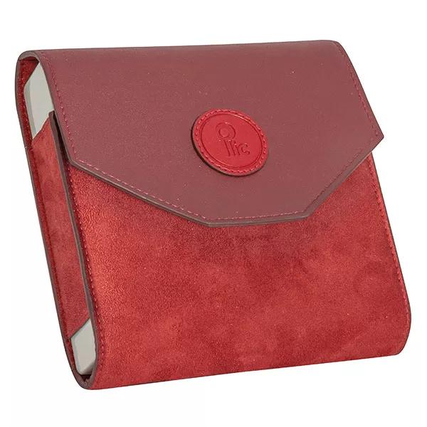 Plic Care Weekly Pill Box Velvet Velvet and Burgundy Suede