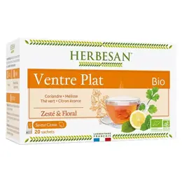 Herbesan Bio Infusion Ventre Plat Saveur Citron n°10 - 20 sachets