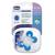 Ciucciuccio Chicco Physio Forma Comfort in silicone +16m azzurro fosforescente + scatola di sterilizzazione