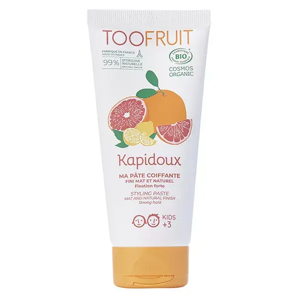 Toofruit Kapidoux Hair Styling Paste Pink Grapefruit + Lemon 100g