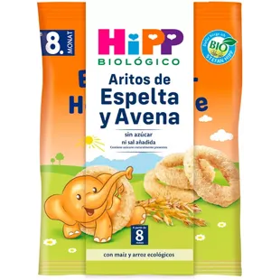 HiPP Aritos de Espelta y Avena +8m BIO 30 gr