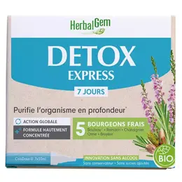 HERBALGEM DETOX EXPRESS MONODOSE BIO 7 Jours Purifie l’organisme 7 ampoules