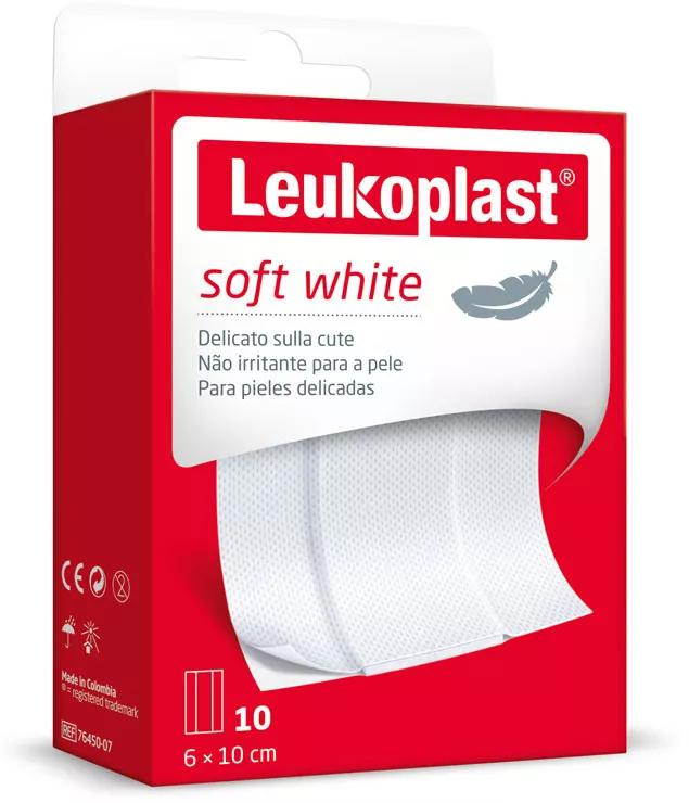 Leukoplast Soft White 6 cm x 10 cm 10 unités