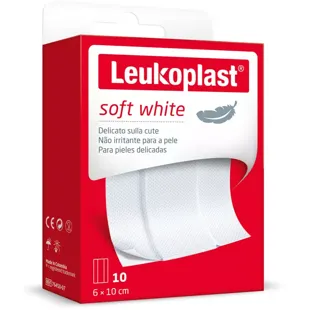Leukoplast Soft Branco 6 cm x 10 cm 10 unidades
