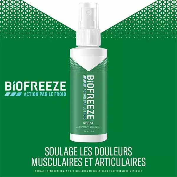 Biofreeze Spray Action par le Froid Muscles et Articulations Lot de 2 x 118ml