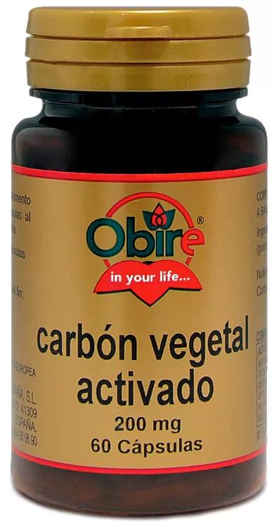 Obire Activated Vegetable Charcoal 300 mg 60 Capsules