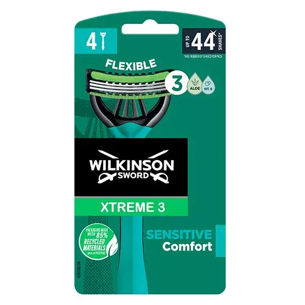 Wilkinson Rasoirs Jetables Xtreme 3 Pure Sensitive x 4 