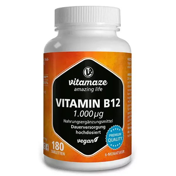 Vitamaze Vitamine B12 1000 µg 180 comprimés
