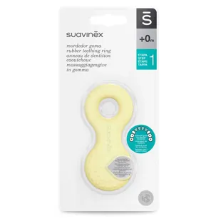 Suavinex Yellow Rubber Teether +0m