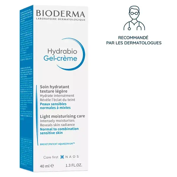 Bioderma Hydrabio Gel Crème Hydratante Légère Peaux Normales à Mixtes 40ml