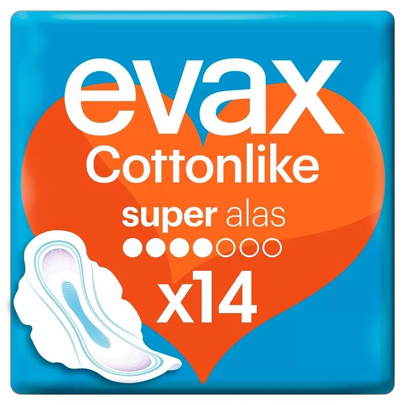 Evax Cottonlike Compresas Alas Super 14 uds