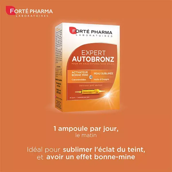 Forté Pharma Autobronzant visage et corps Expert Autobronz 20ampoules Vitamine E