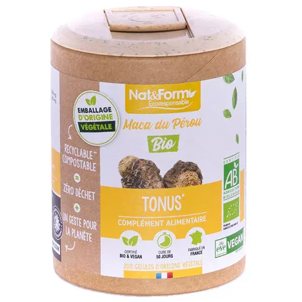 Nat & Form Eco Responsable Maca Bio Integratore Alimentare 200 capsule